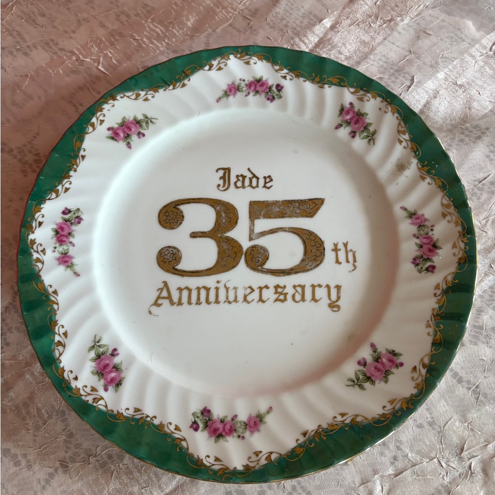 Jade 35th Anniversary Decorative Plate